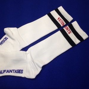 White Vetements Socks Sexual Fantasies